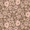 Printed Cotton KASHI Green / Peach